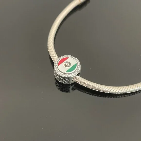 Pandora Mexico Flag Charm Flag Bead Charm Travel Charm - Picture 4 of 8